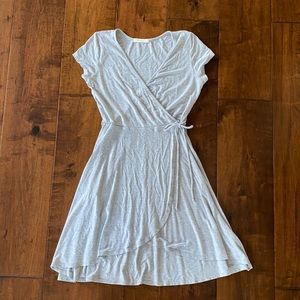 Grey comfy wrap dress